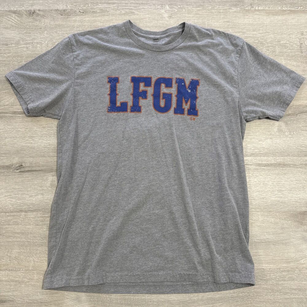 New York Mets Baseball Shirt LFGM BreakingT Men’s Gray XL